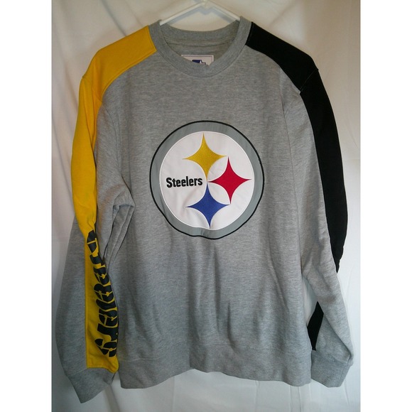 Vintage Starter Steelers NFL Football Sweatshirt Pullover Crew Neck Gray Medium‎ - Picture 1 of 3
